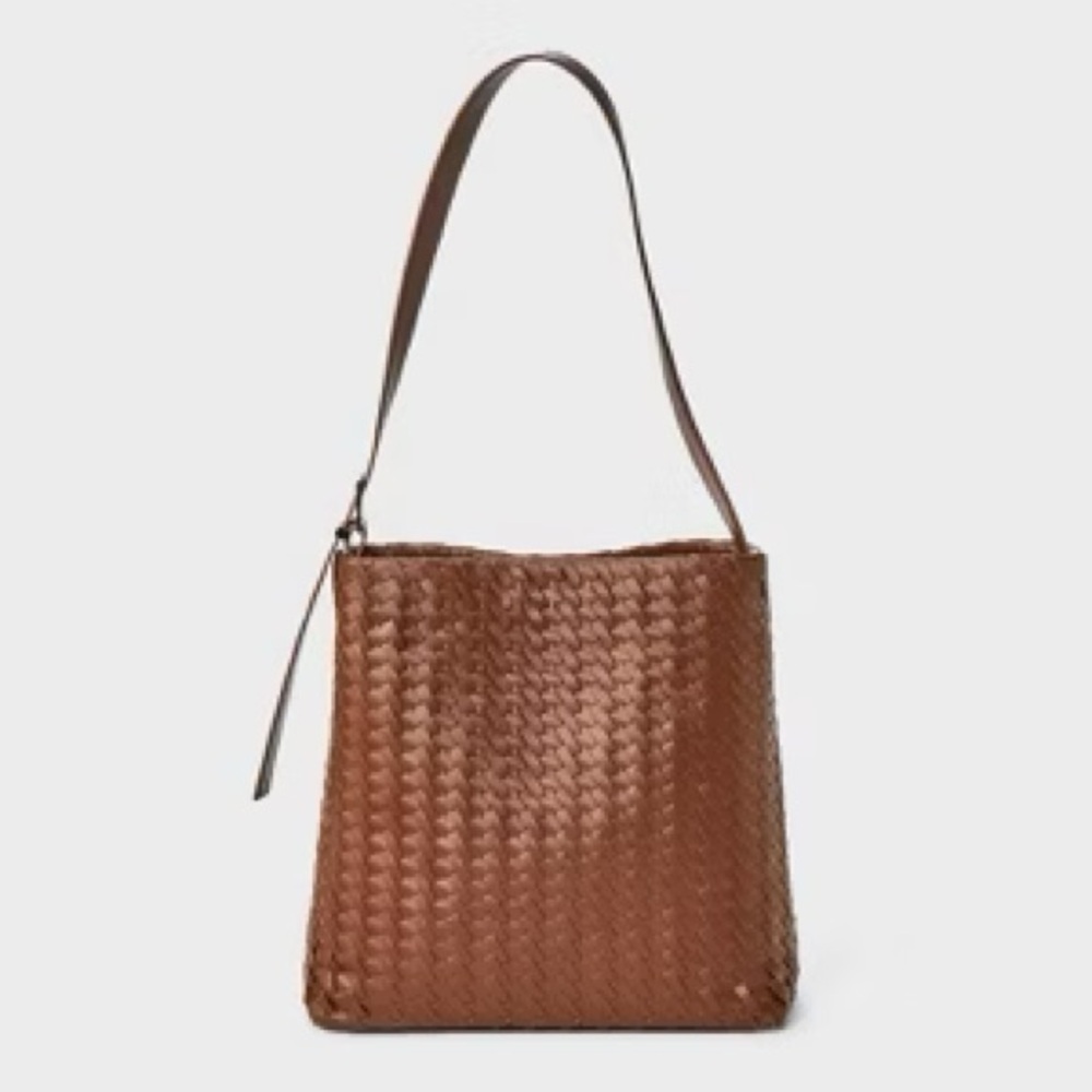 a new day Brown Woven Shoulder Bag
